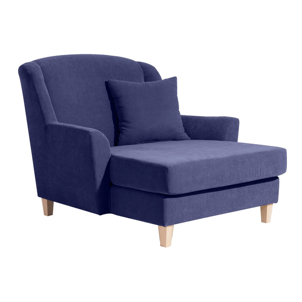 Max Winzer Big armchair including 1x decorative cushion 55x55cm Judith blue