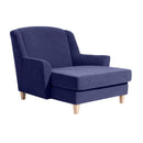 Fauteuil Max Winzer Big comprenant 1x coussin décoratif 55x55cm Judith bleu