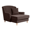 Fauteuil Max Winzer Big avec 1x coussin décoratif 55x55cm Judith marron