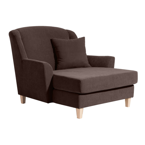 Max Winzer Big armchair including 1x decorative cushion 55x55cm Judith brown
