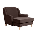 Fauteuil Max Winzer Big avec 1x coussin décoratif 55x55cm Judith marron