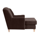 Fauteuil Max Winzer Big avec 1x coussin décoratif 55x55cm Judith marron