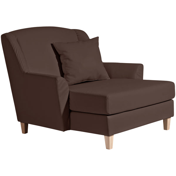 Max Winzer Big armchair including 1x decorative cushion 55x55cm Judith brown