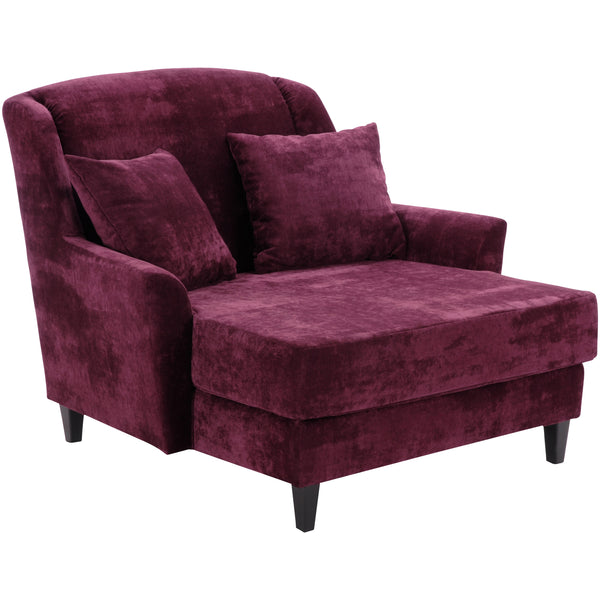 Max Winzer Big armchair including 1x decorative cushion 55x55cm Judith burgundy