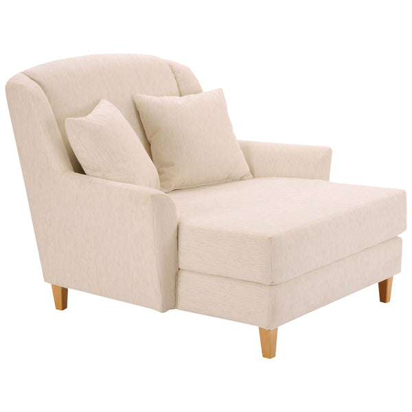 Max Winzer Big Armchair incl. 1x decorative cushion 55x55cm Judith cream