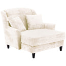 Max Winzer Big Armchair incl. 1x decorative cushion 55x55cm Judith cream