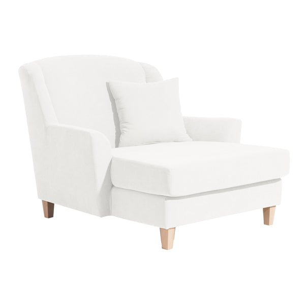 Max Winzer Big Armchair incl. 1x decorative cushion 55x55cm Judith cream