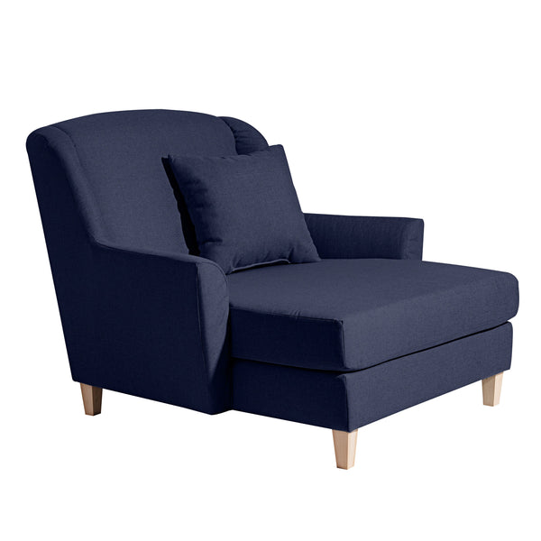 Max Winzer Big armchair including 1x decorative cushion 55x55cm Judith dark blue