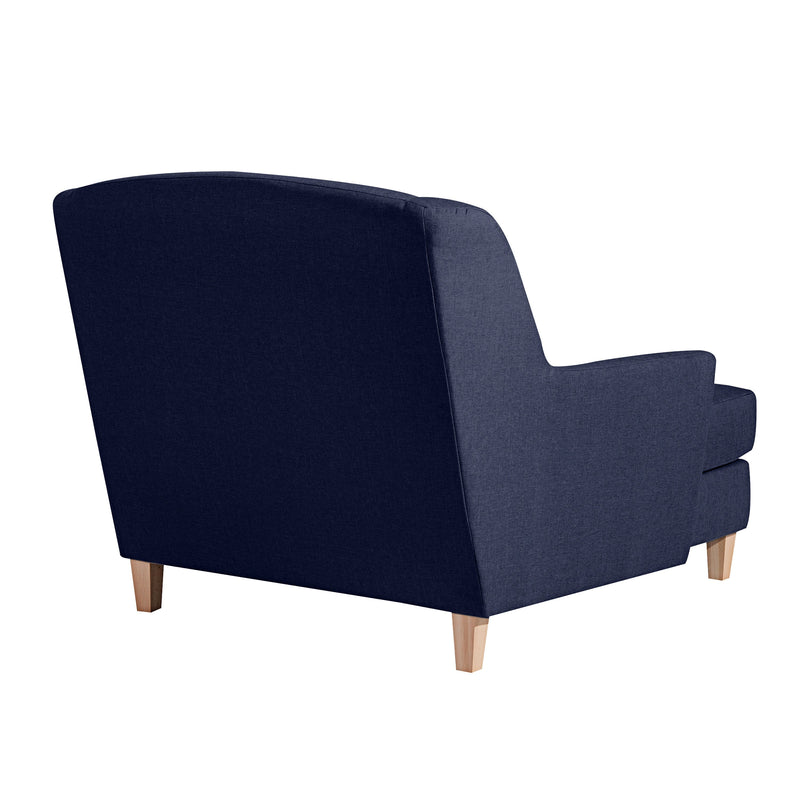 Max Winzer Big armchair including 1x decorative cushion 55x55cm Judith dark blue