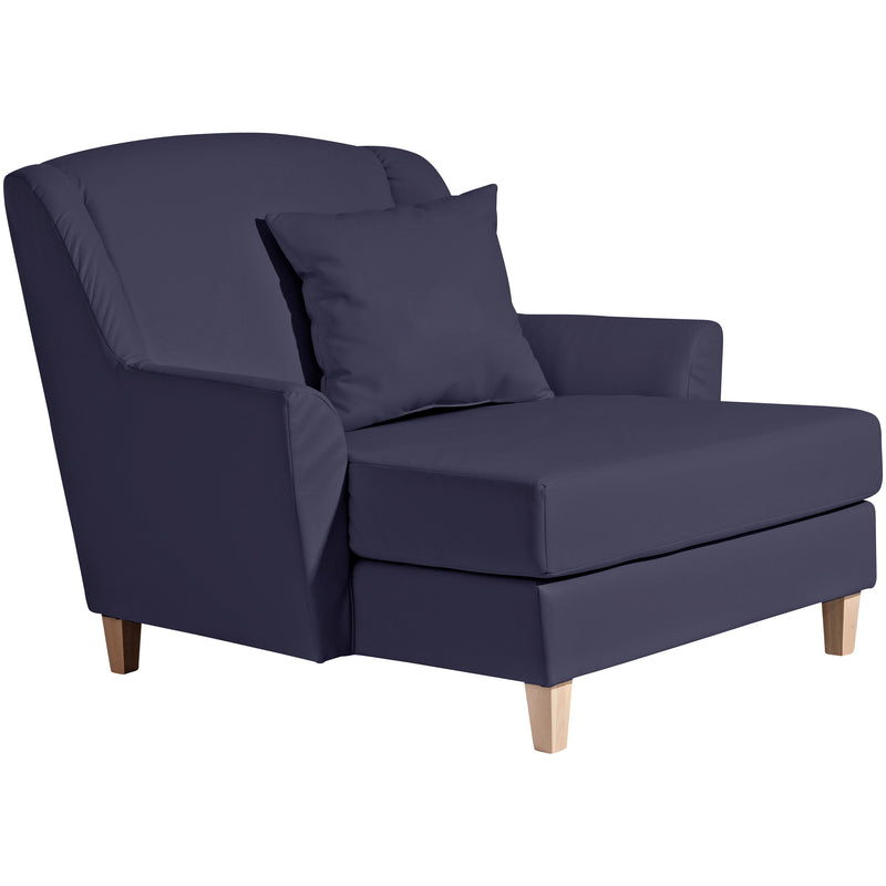 Max Winzer Big armchair including 1x decorative cushion 55x55cm Judith dark blue
