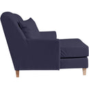 Fauteuil Max Winzer Big avec 1 coussin décoratif 55x55cm Judith bleu foncé