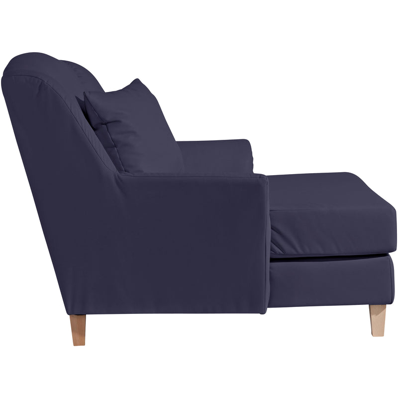 Max Winzer Big armchair including 1x decorative cushion 55x55cm Judith dark blue