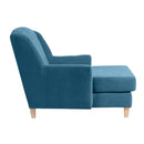 Fauteuil Max Winzer Big avec 1 coussin décoratif 55x55cm Judith pétrole