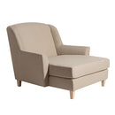 Fauteuil Max Winzer Big avec 1x coussin décoratif 55x55cm Judith sable