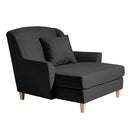 Max Winzer Big Armchair incl. 1x decorative cushion 55x55cm Judith black