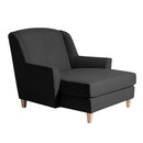 Max Winzer Big Armchair incl. 1x decorative cushion 55x55cm Judith black