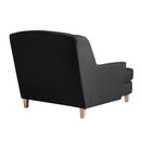 Max Winzer Big Armchair incl. 1x decorative cushion 55x55cm Judith black