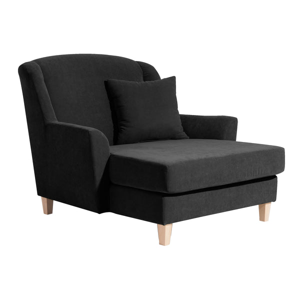 Max Winzer Big-Sessel inkl. 1x Zierkissen 55x55cm Judith schwarz