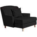Max Winzer Big Armchair incl. 1x decorative cushion 55x55cm Judith black