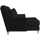 Max Winzer Big Armchair incl. 1x decorative cushion 55x55cm Judith black