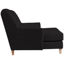 Max Winzer Big Armchair incl. 1x decorative cushion 55x55cm Judith black