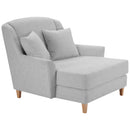 Max Winzer Big Armchair incl. 1x decorative cushion 55x55cm Judith silver