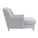 Max Winzer Big Armchair incl. 1x decorative cushion 55x55cm Judith silver
