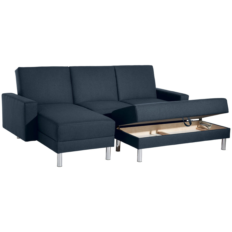 Max Winzer Funktionssofa mit Hocker Just Fashion blau