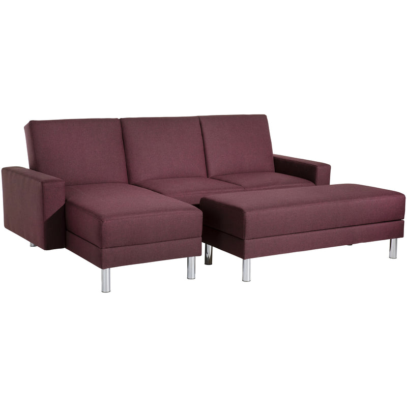 Max Winzer Funktionssofa mit Hocker Just Fashion burgund