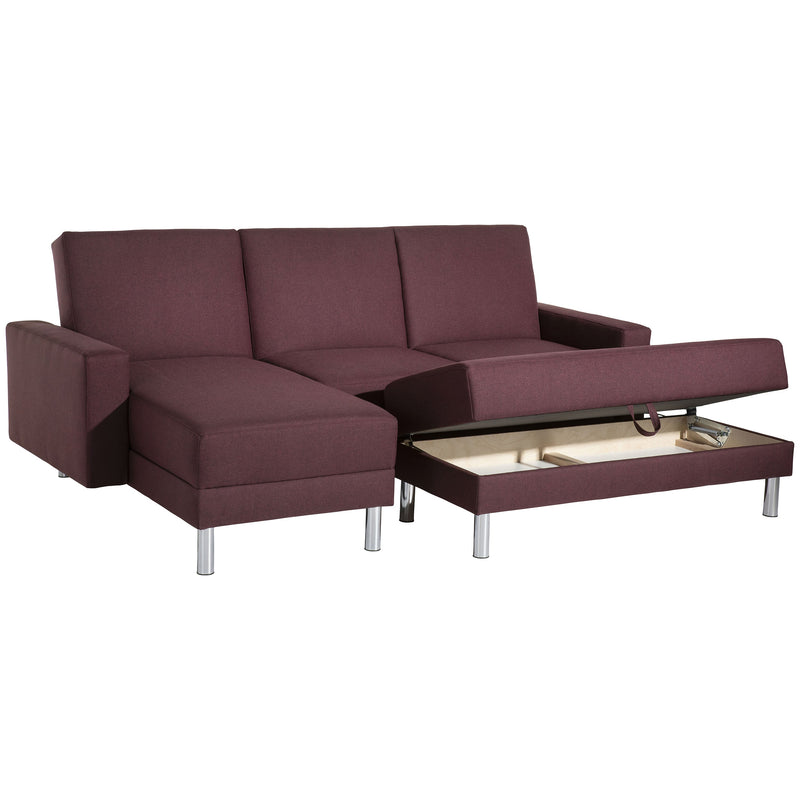 Max Winzer Funktionssofa mit Hocker Just Fashion burgund