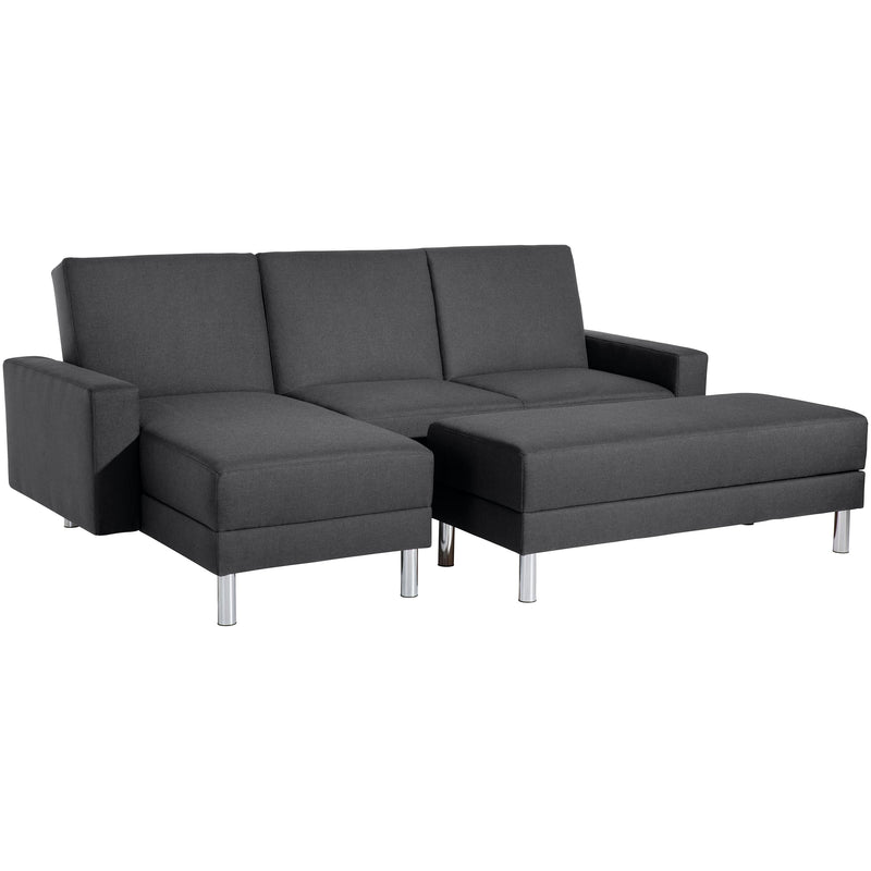 Max Winzer Funktionssofa mit Hocker Just Fashion graphit