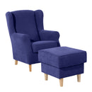 Max Winzer wingback chair Lorris blue