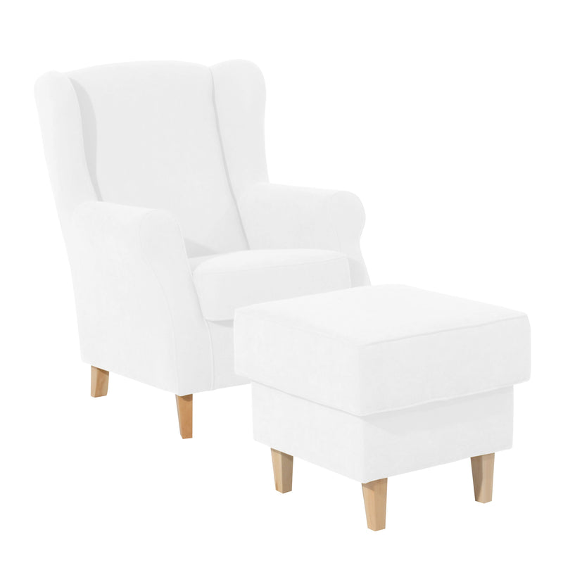 Max Winzer wingback chair Lorris cream
