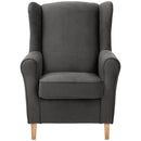 Fauteuil à oreilles Lorris de Max Winzer anthracite