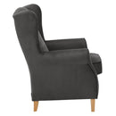 Fauteuil à oreilles Lorris de Max Winzer anthracite