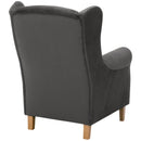 Fauteuil à oreilles Lorris de Max Winzer anthracite