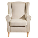 Fauteuil à oreilles Lorris beige de Max Winzer
