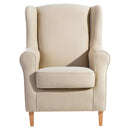 Fauteuil à oreilles Lorris beige de Max Winzer