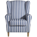 Fauteuil à oreilles Lorris bleu de Max Winzer