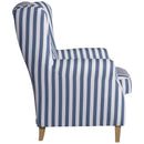 Fauteuil à oreilles Lorris bleu de Max Winzer