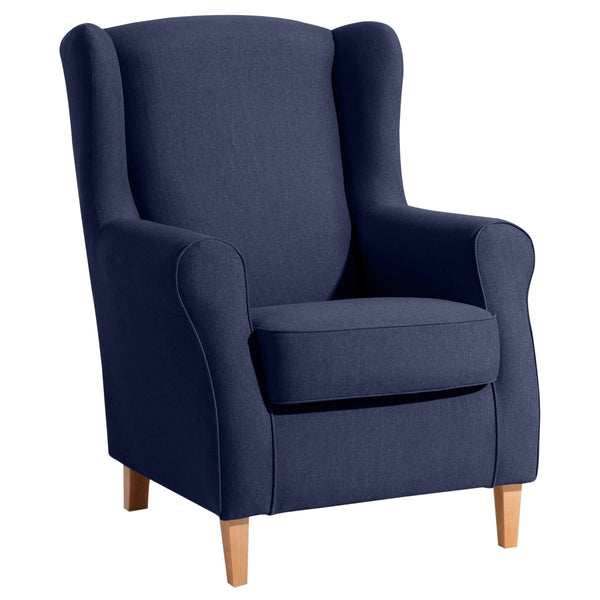 Max Winzer wingback chair Lorris dark blue