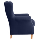 Max Winzer Ohrenbackensessel Lorris dunkelblau
