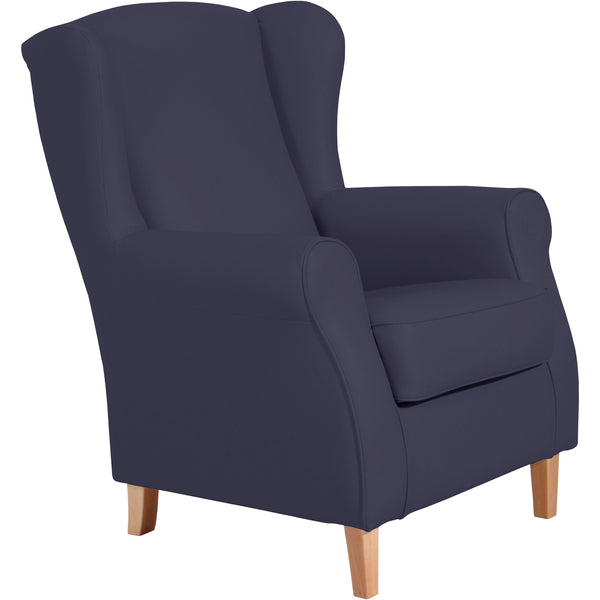 Max Winzer wingback chair Lorris dark blue