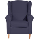Fauteuil à oreilles Lorris bleu foncé de Max Winzer
