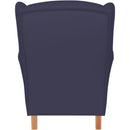 Fauteuil à oreilles Lorris bleu foncé de Max Winzer