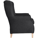 Fauteuil à oreilles Max Winzer Lorris graphite
