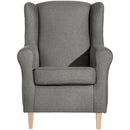 Fauteuil à oreilles Lorris de Max Winzer gris clair