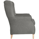 Fauteuil à oreilles Lorris de Max Winzer gris clair