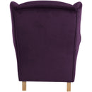Fauteuil à oreilles Lorris violet de Max Winzer