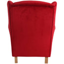 Fauteuil à oreilles Lorris rouge de Max Winzer